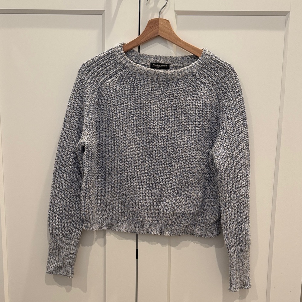 American Apparel Blue Knit Women's Sweater